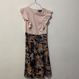 Ruffled Pink and Patterned Dress